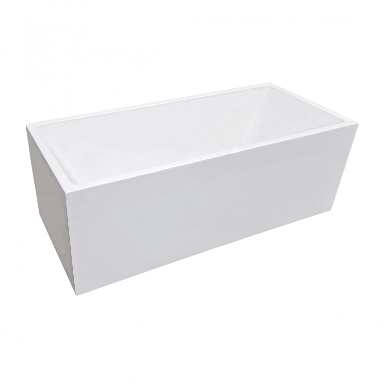 Hilton Rectangle Freestanding Bathtub 1400 Gloss White - OTC Tiles ...