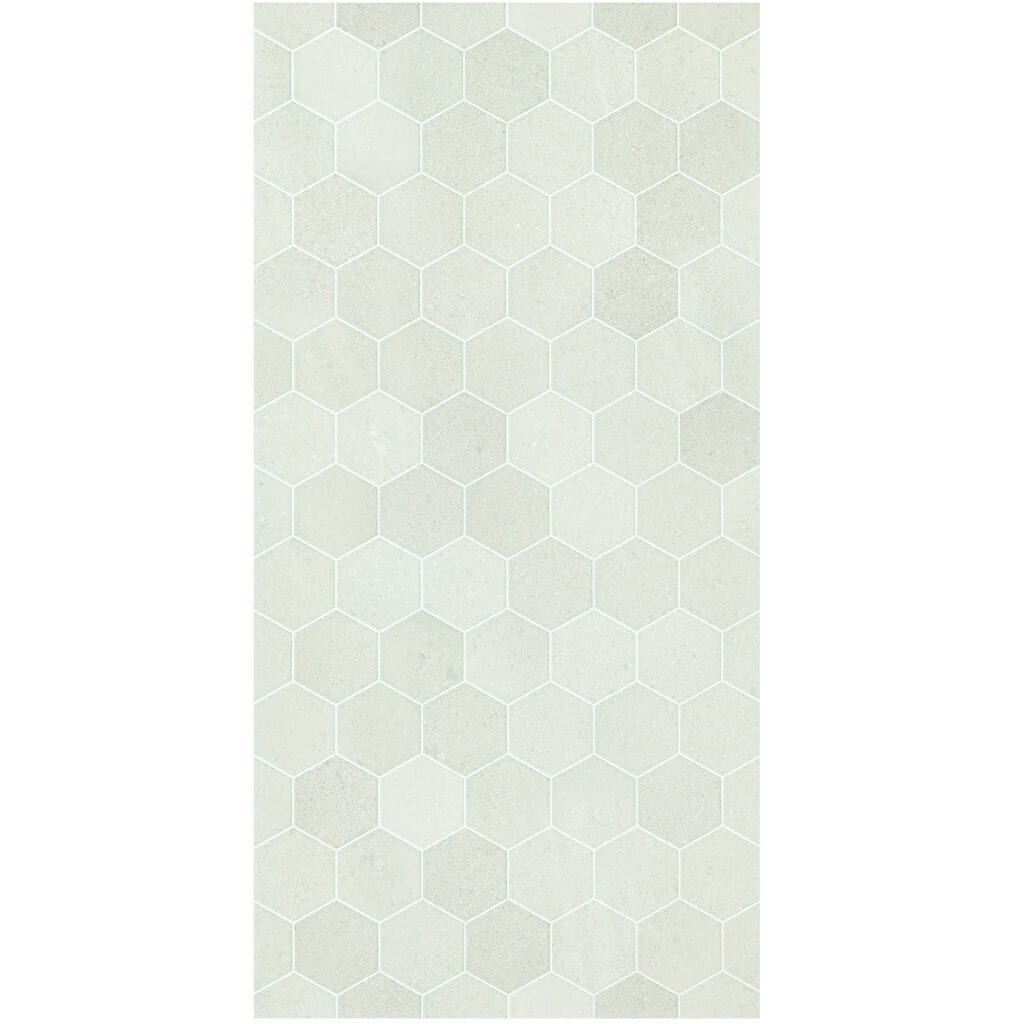 Limestone White Hexagon 300×600 Gloss - OTC Tiles & Bathroom