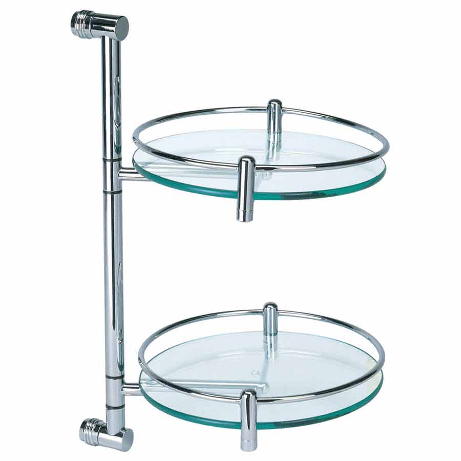 Glass Shelf Double Round Shape