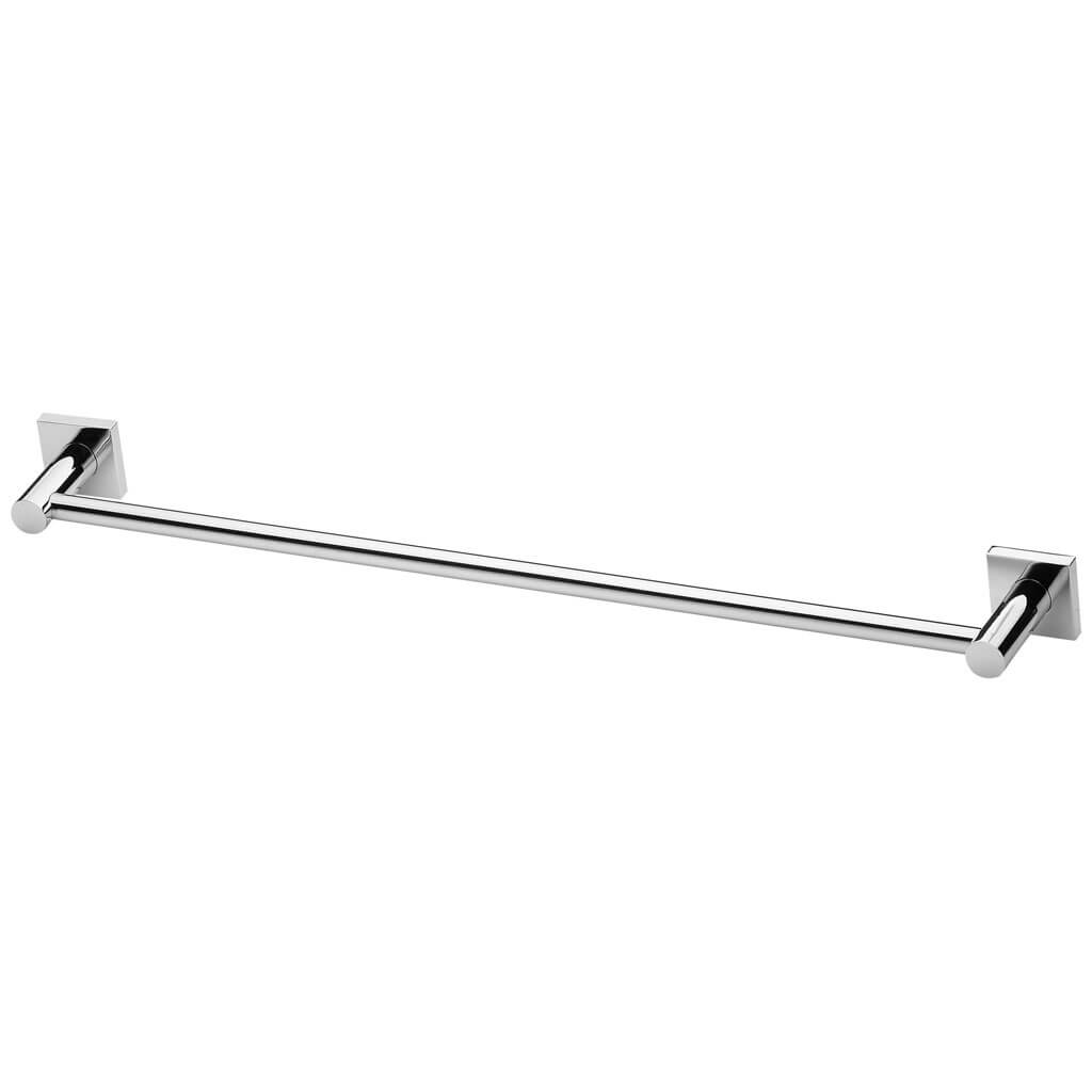 Radii Single Towel Rail SQ Plate Chrome