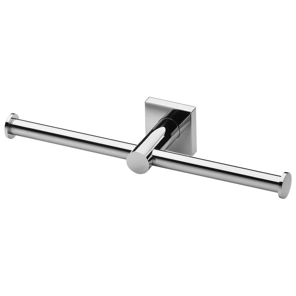 Radii Double Toilet Roll Holder SQ Plate