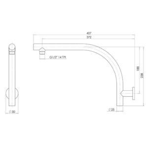 Rush Shower Arm Only