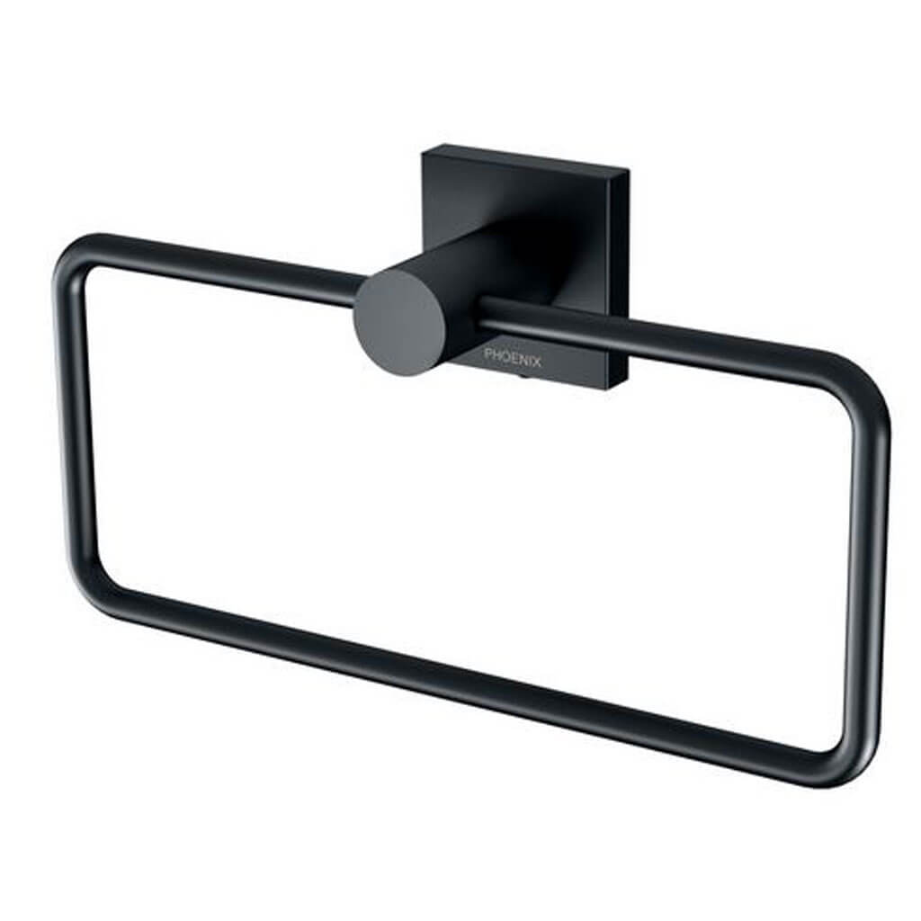 Radii Guest Towel Holder SQ Plate BLK