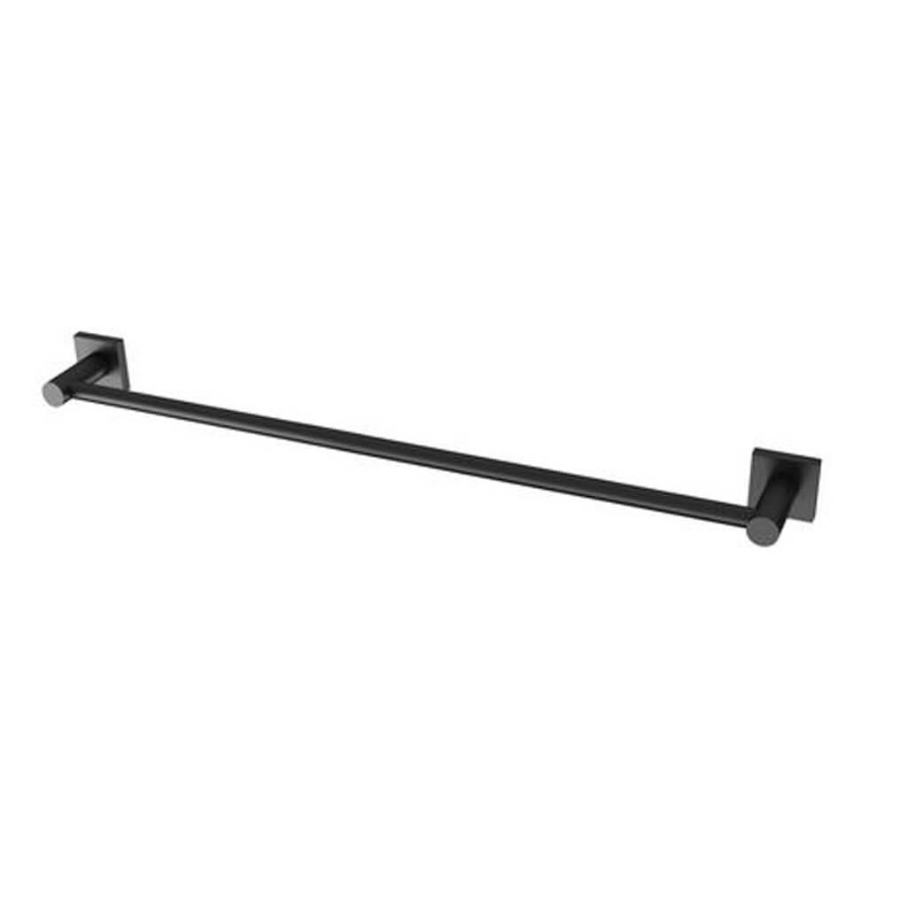 Radii Single Towel Rail SQ Plate Black