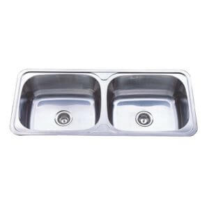 SS Laundry Sink Dbl Bwl 1160x500x240 90L