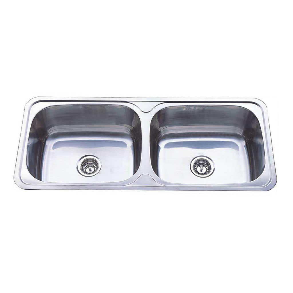 SS Laundry Sink Dbl Bwl 1160x500x240 90L