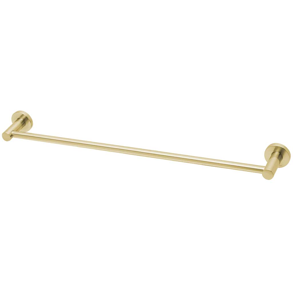 Radii Single Towel Rail RD Plate Brushed Gold