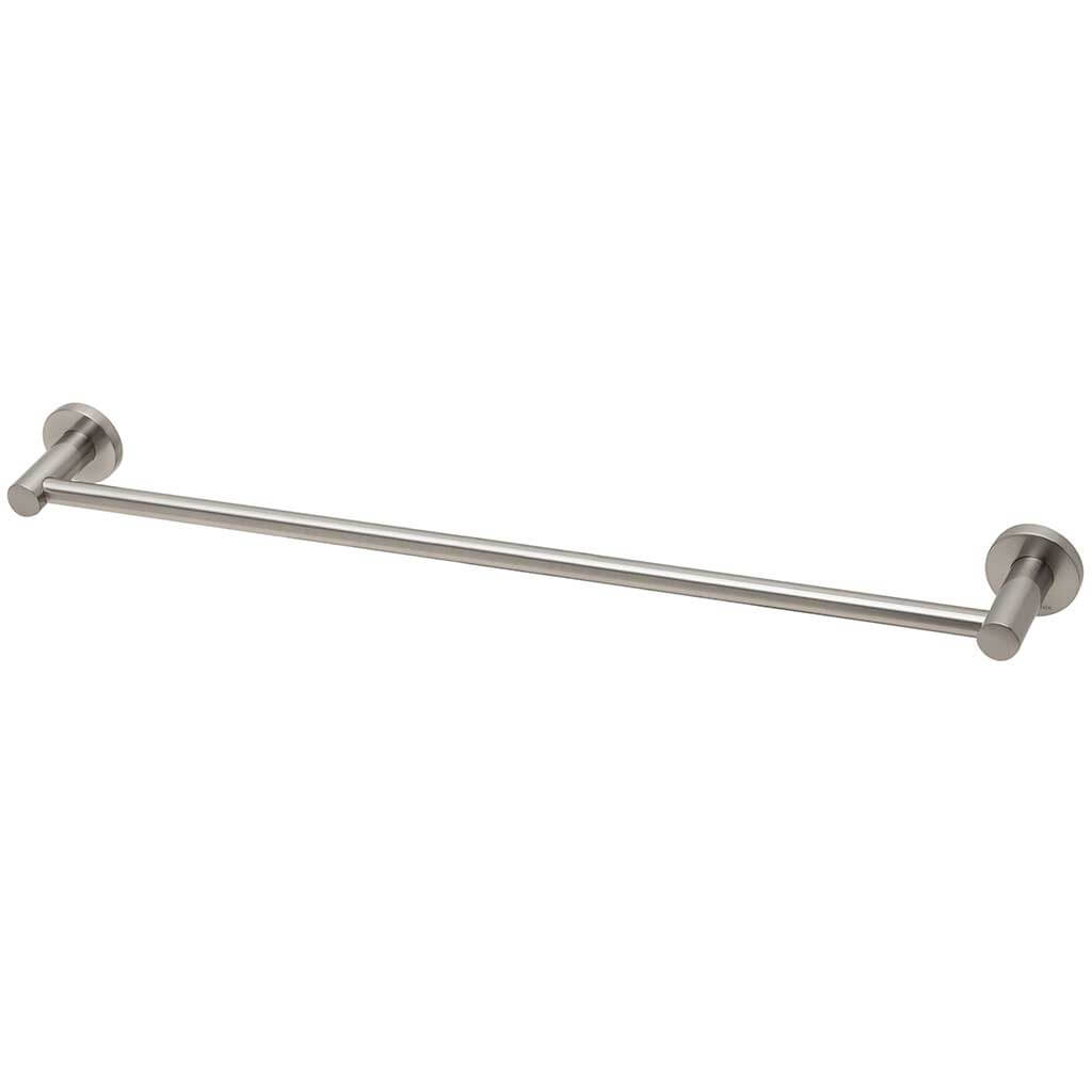Radii Single Towel Rail RD Plate Brushed Nickel