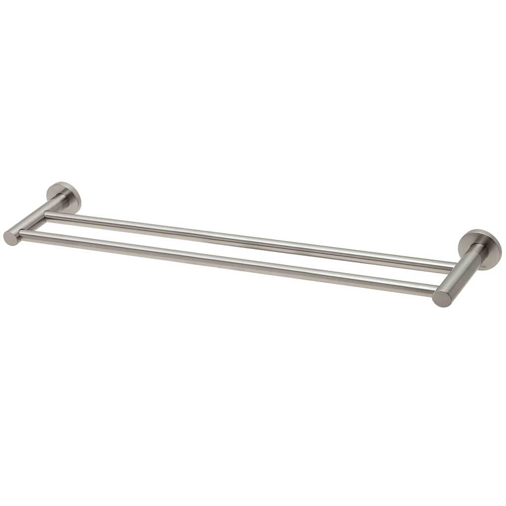 Radii Double Towel Rail RD Plate Brushed Nickel