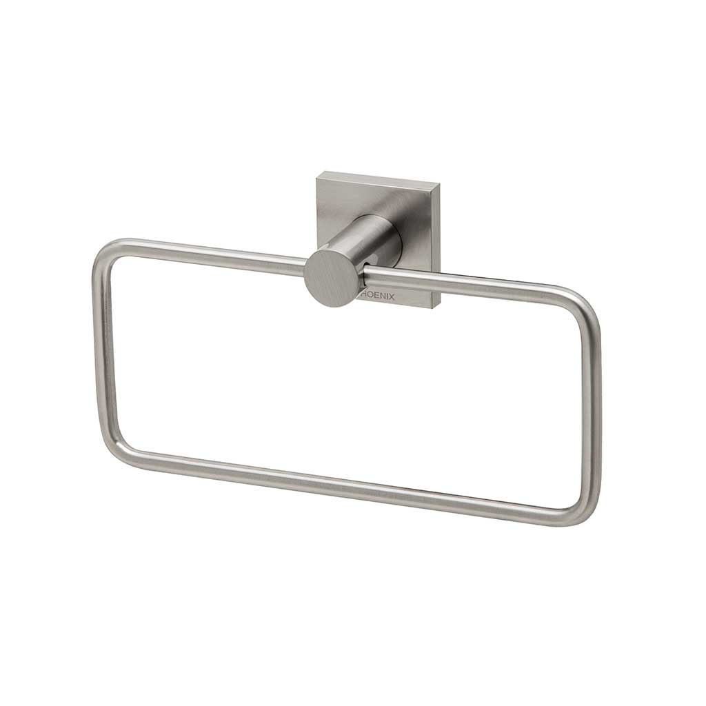 Radii Guest Towel Holder SQ Plate Brushed Nickel