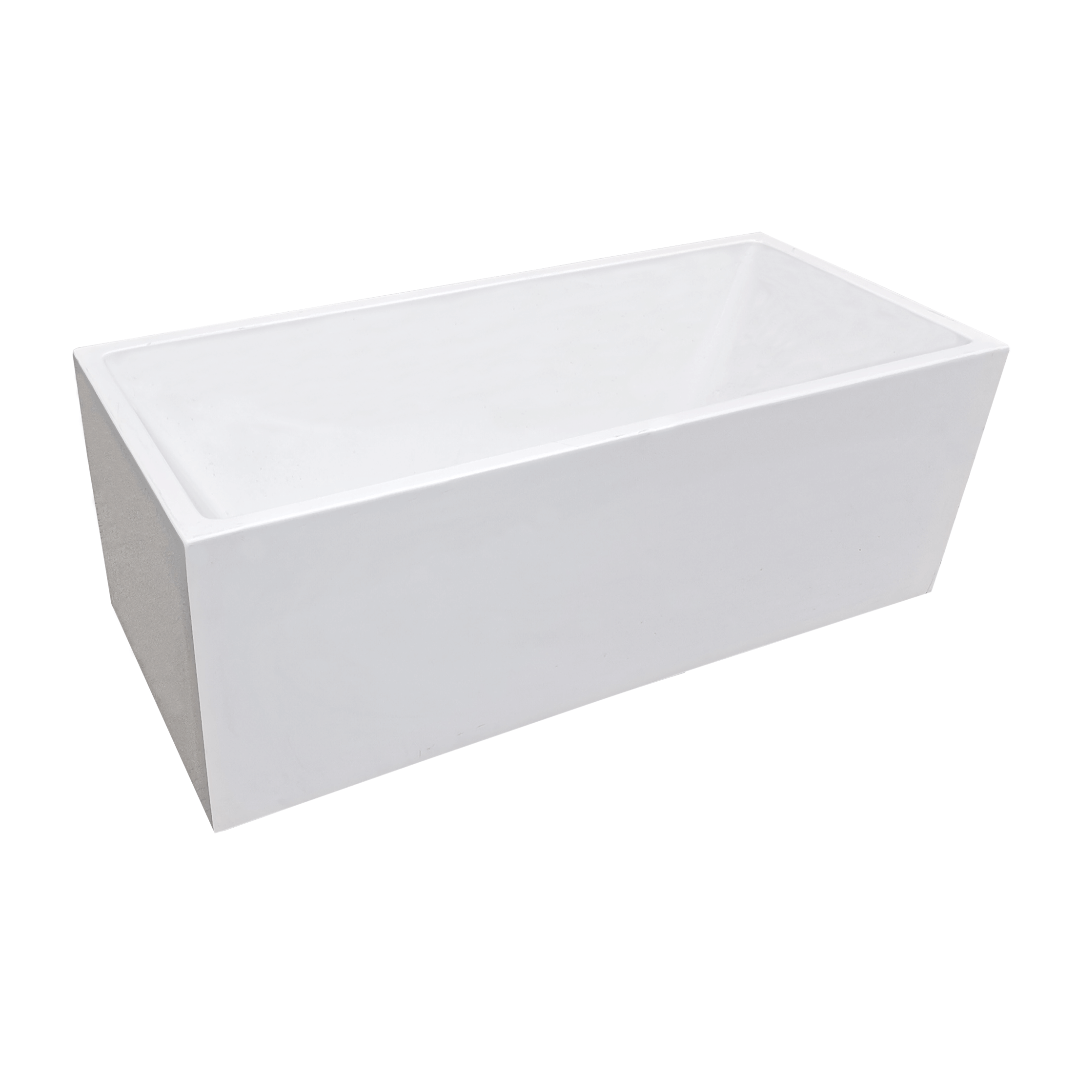 Hilton Rectangle Freestanding Bathtub 1400 Gloss White