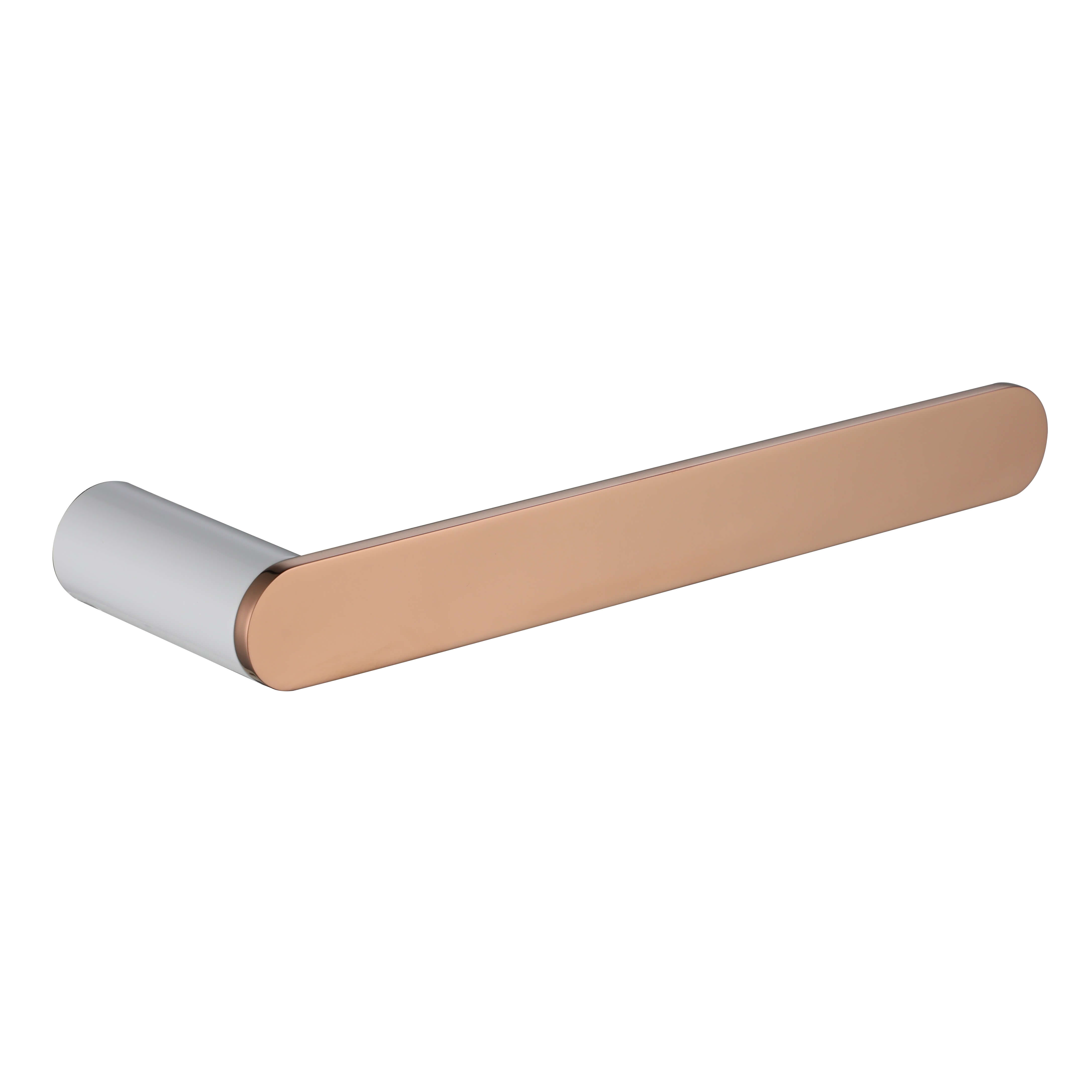 RoyD Hand Towel Rail White And Rose Gold