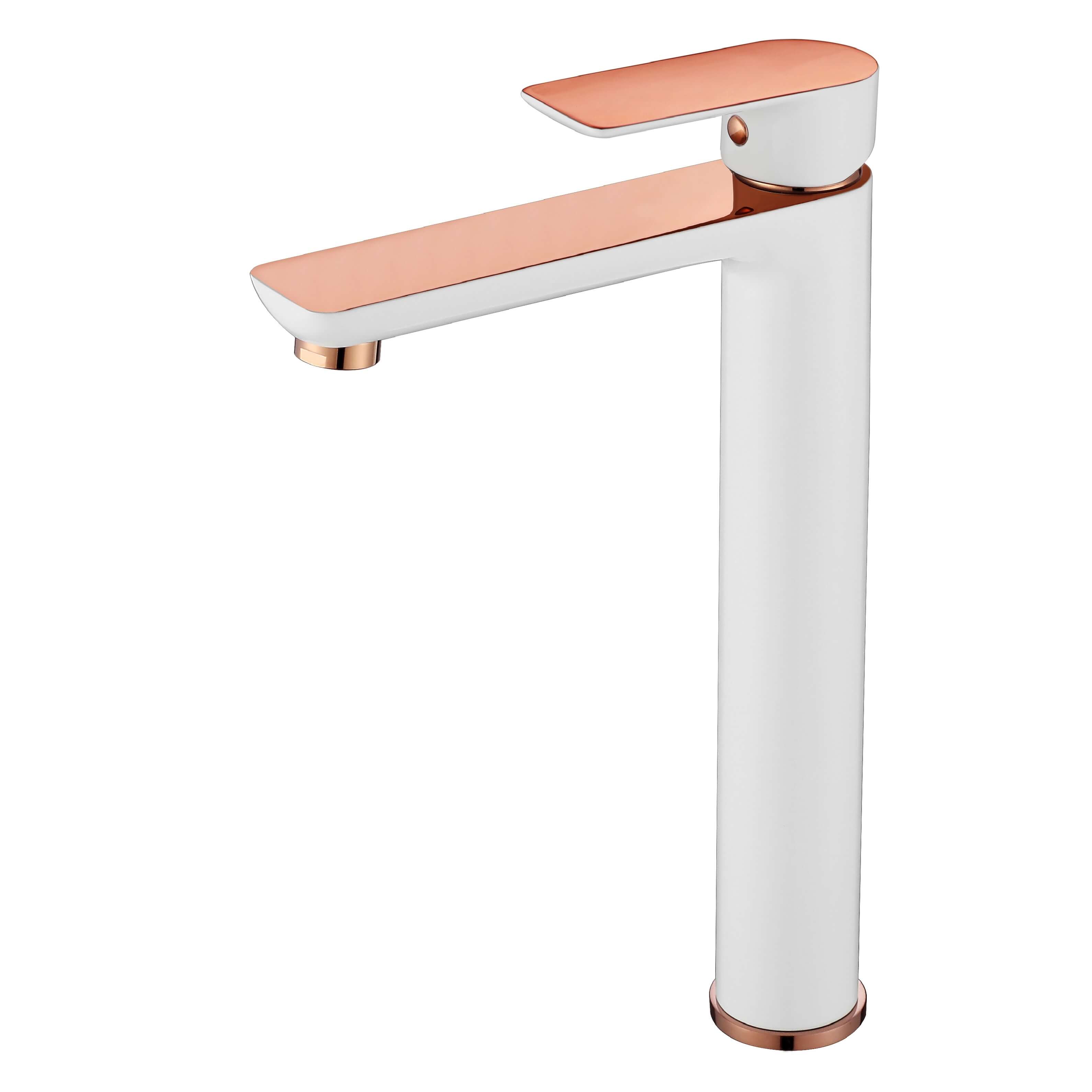 RoyD Vessel Mixer White And Rose Gold