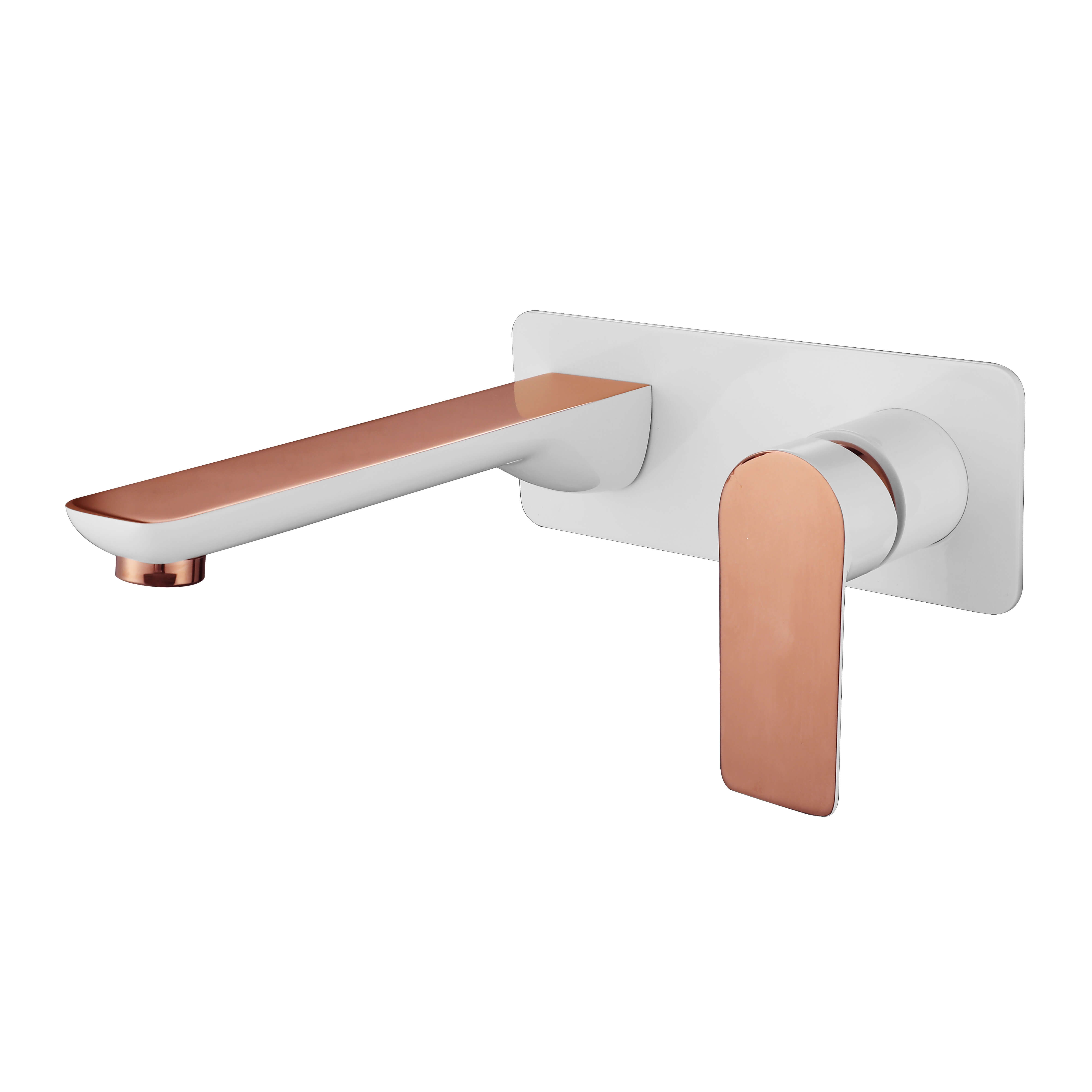 RoyD Basin Mixer Set White And Rose Gold