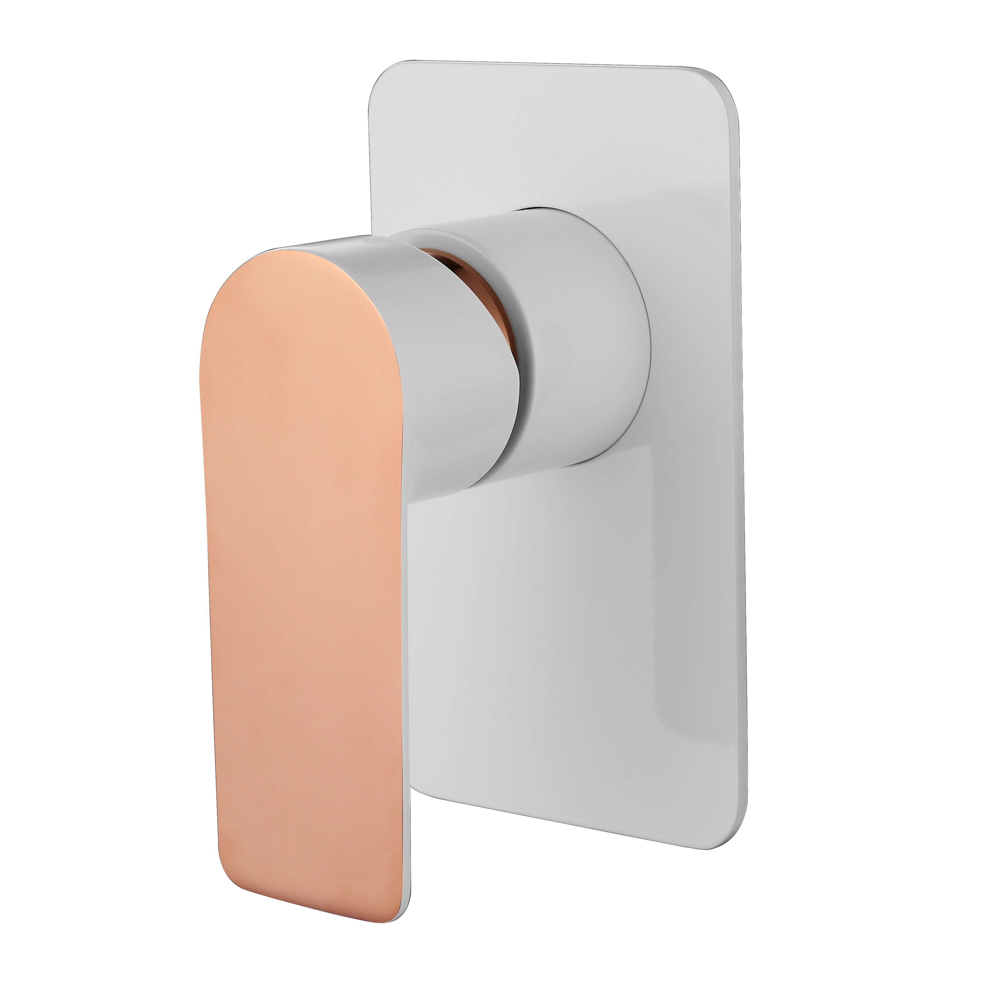 RoyD Shower Mixer White And Rose Gold