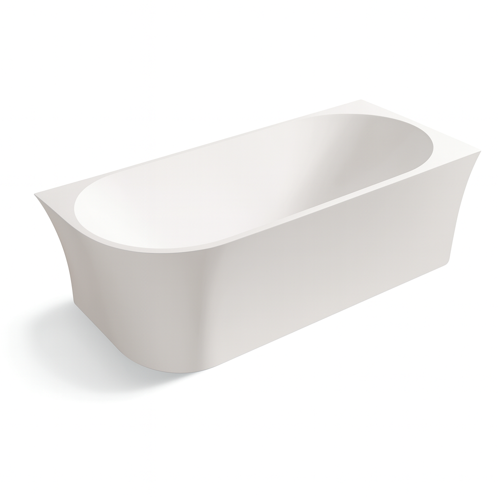 Studio Corner Bathtub 1500 Gloss White - Image 2