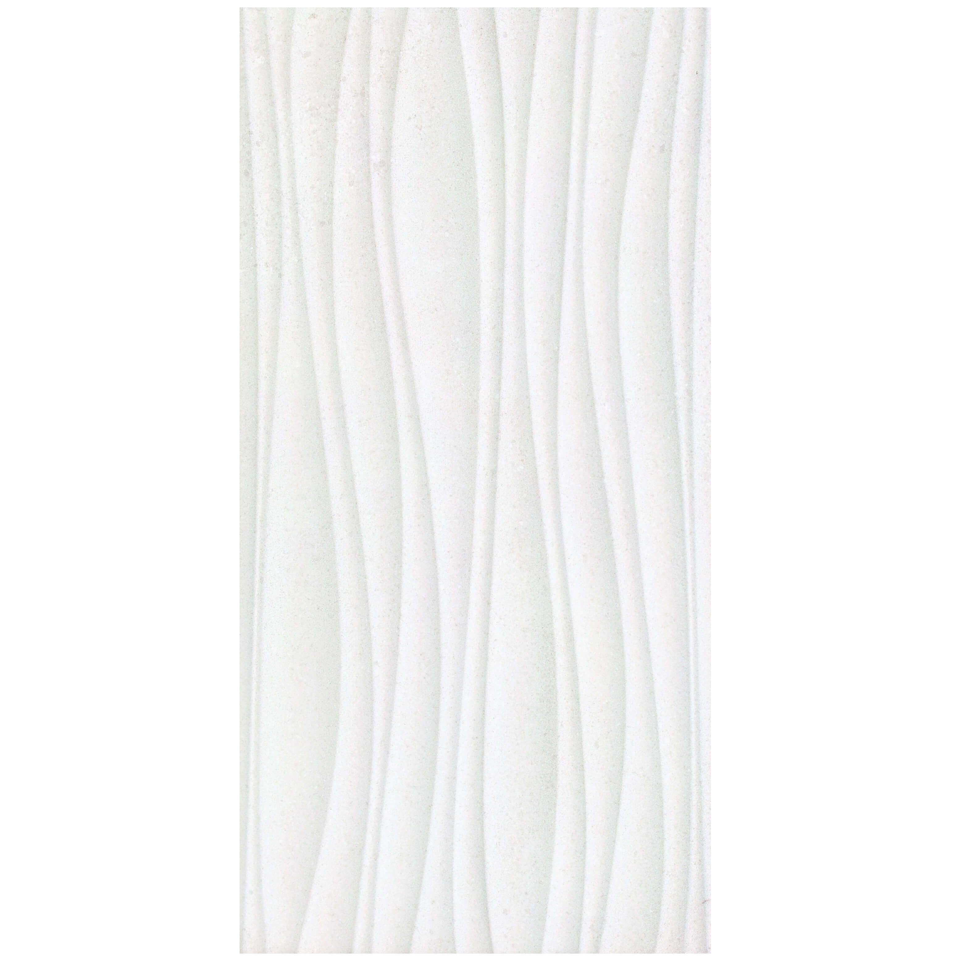 3D Limestone White 300×600 Gloss