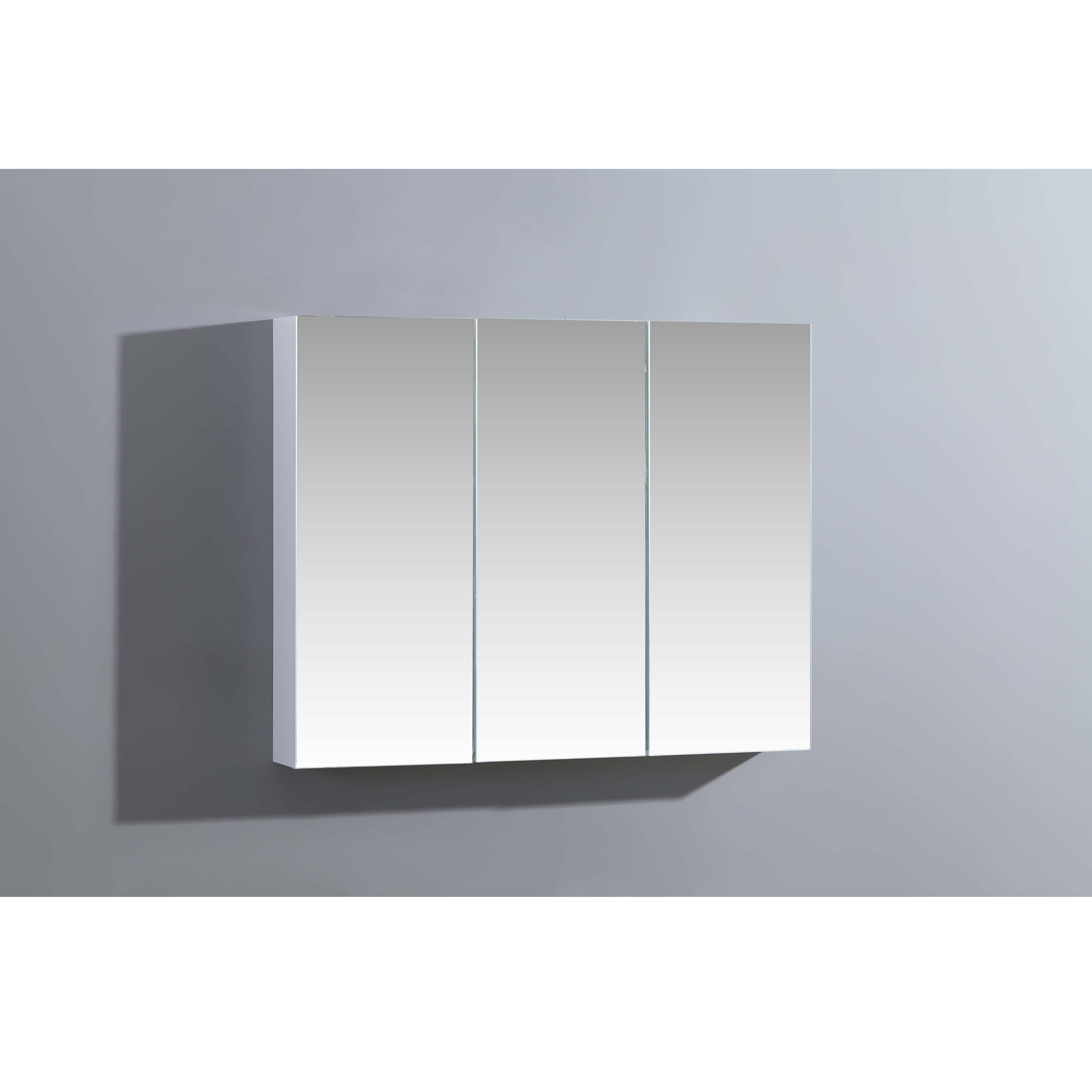 Nero Pencil Edge Mirror Cabinet 900mm - 750x900mm