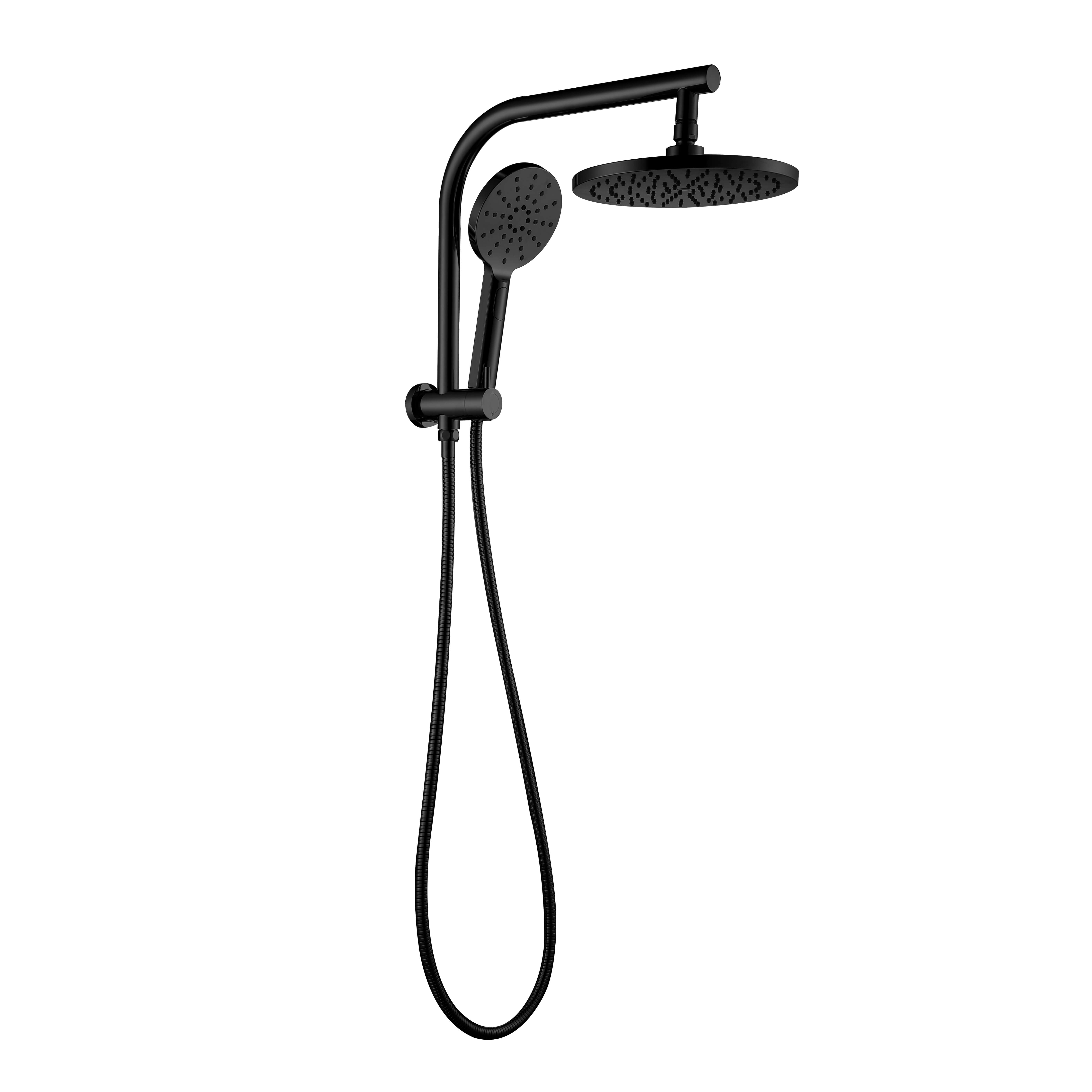Parker Compact Twin Shower Set Matt Black