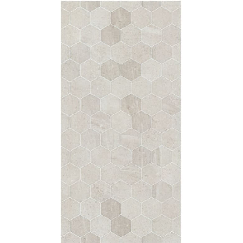 Limestone Light Grey Hexagon 300×600 Gloss