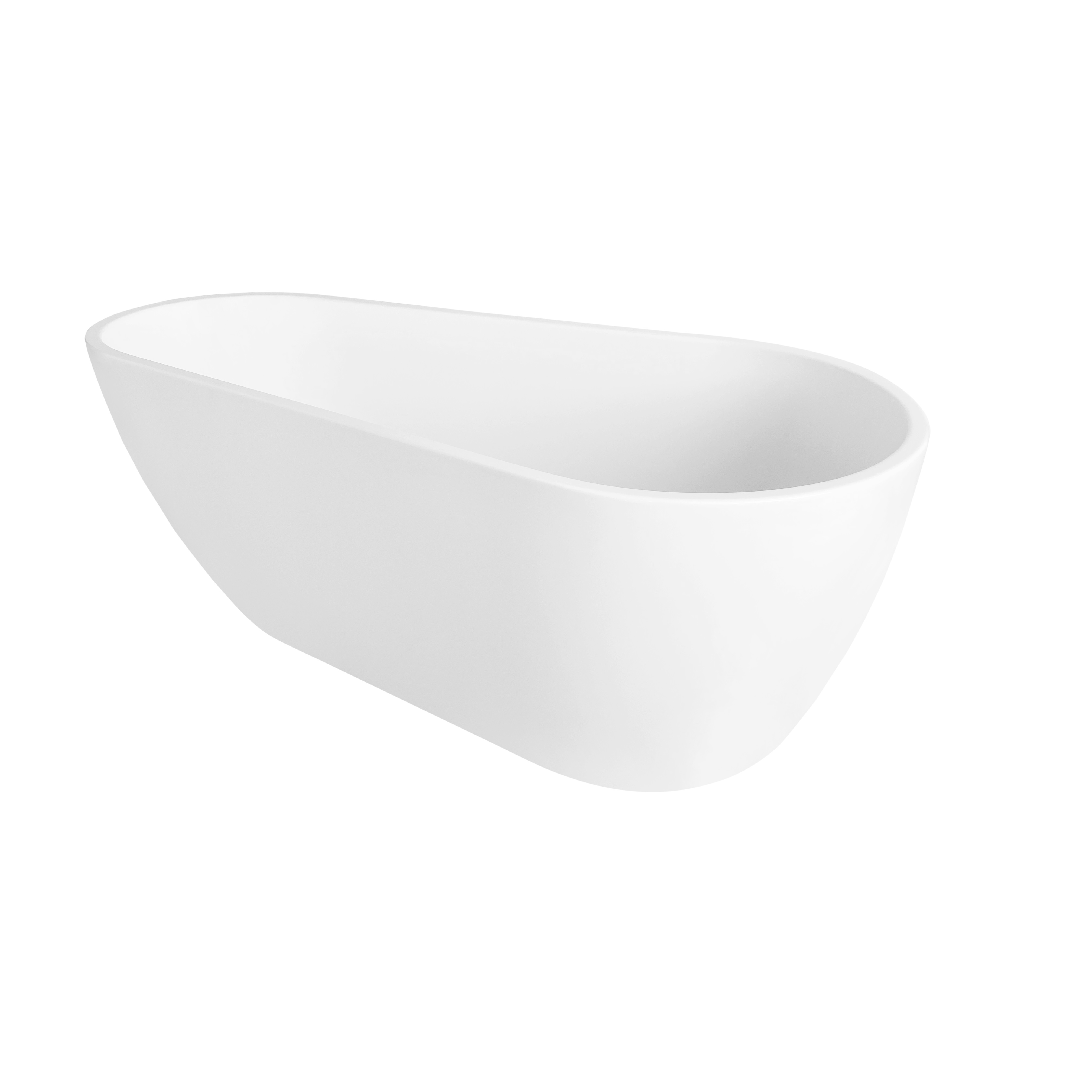 Elite Egg Shaped Bathtub Matt White 1600mm