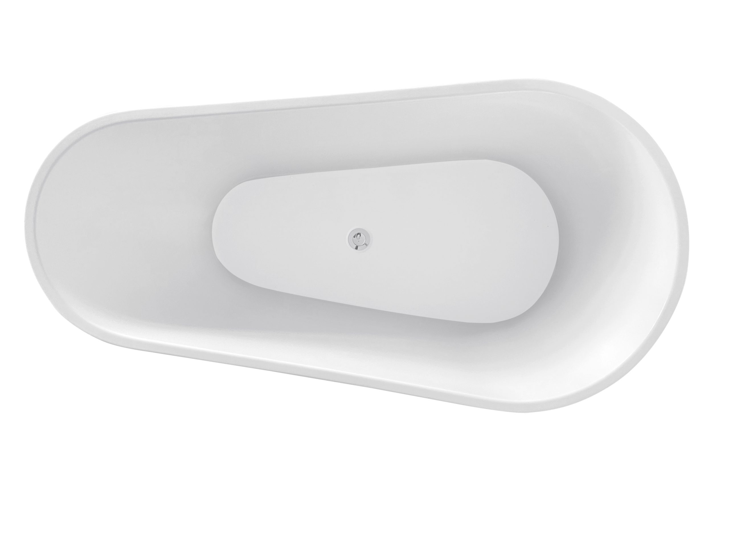 Elite Egg Shaped Bathtub Matt White 1600mm - Image 3