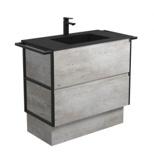 Montana Amato 900 Industrial Vanity, Twin Towel Rails and Kick