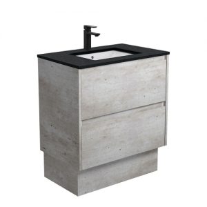 Sarah Black Undermount Amato 750 Industrial Vanity on Kick