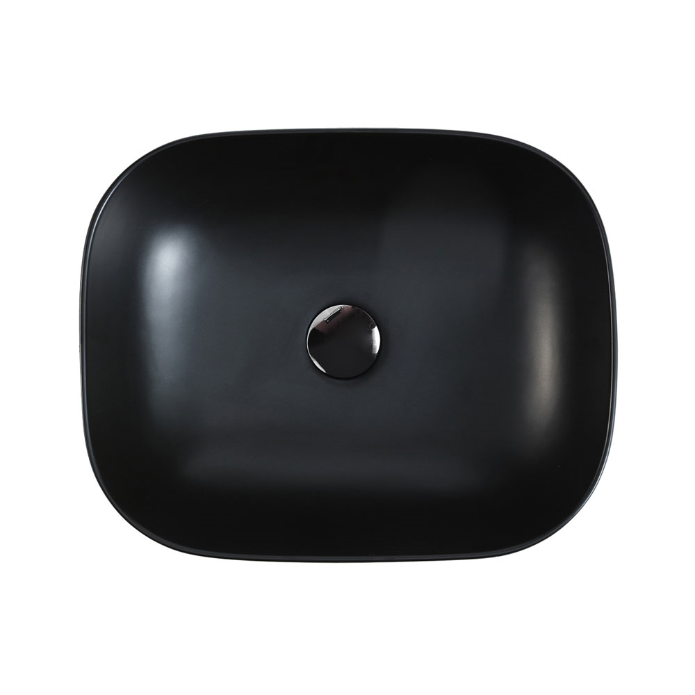 CHUR Matt Black Rectangle Above Counter Basin - Image 2