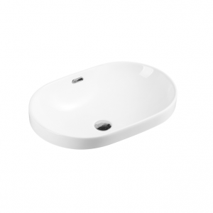 COSY Gloss White Oval60 Semi-Insert Basin