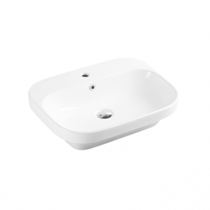 COSY Gloss White Rectangle61M Semi-Insert Basin