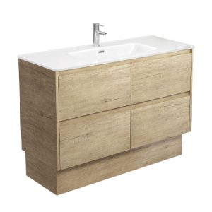 JOLI AMATO 1200 Scandi Oak Vanity on Kick