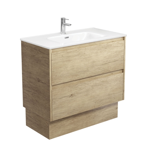 JOLI AMATO 900 Scandi Oak Vanity on Kick