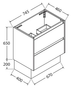 Joli Amato 750 Satin White Vanity on Kick - Image 5