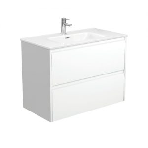 Joli Amato 900 Satin White Vanity, Wall-Hung