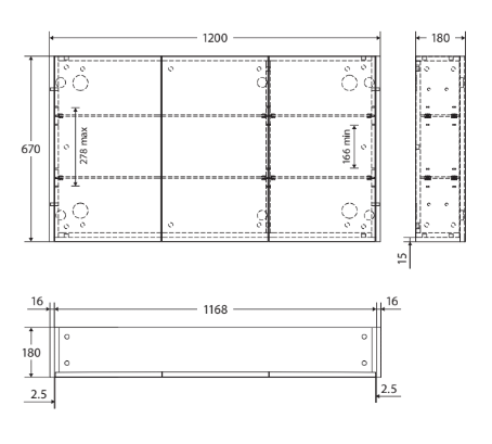 1200 Mirror Cabinet with Industrial Side Panels - Image 3