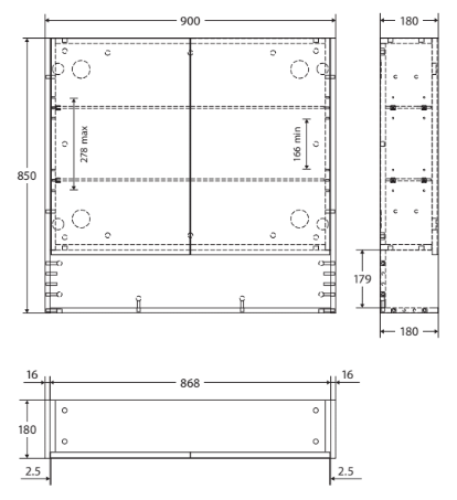 900 Mirror Cabinet with Display Shelf, Satin White - Image 3