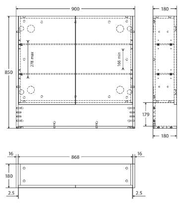 900 Mirror Cabinet with Display Shelf, Scandi Oak - Image 3