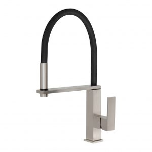 Phoenix Vezz Flexible Hose Sink Mixer Square Brushed Nickel