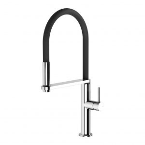 Phoenix Blix Flexible Hose Sink Mixer Round Chrome