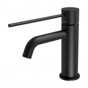 Vivid Slimline Basin Mixer Curved Outlet with Extended Lever
