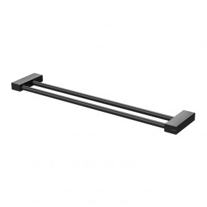 Lexi MKII Double Towel Rail 600mm Matt Black