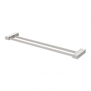 Lexi MKII Double Towel Rail 600mm Brushed Nickel