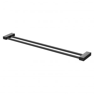 Lexi MKII Double Towel Rail 800mm Matt Black