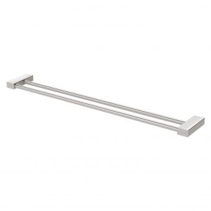Lexi MKII Double Towel Rail 800mm Brushed Nickel