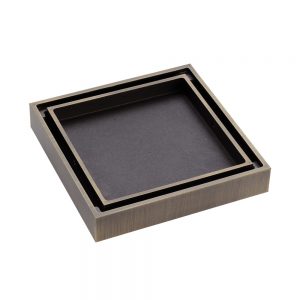 Duo Smart Waste 100x100mm Antique Brass 88mm Outlet