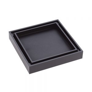 Duo Smart Waste 100x100mm Black 88mm Outlet