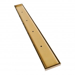 Tile Insert Floor Drain Brass Gold 900x100x20mm Outlet 80mm