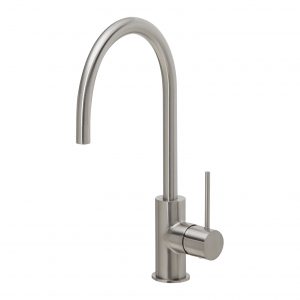 Vivid Slimline Sink Mixer 220mm Gooseneck Brushed Nickel