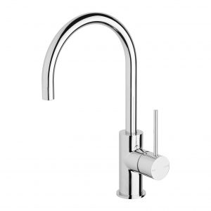 Vivid Slimline Sink Mixer 160mm Gooseneck Chrome-Lead Free